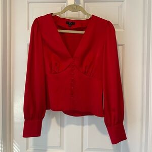 J. Crew Red Blouse with Buttons | Size 4